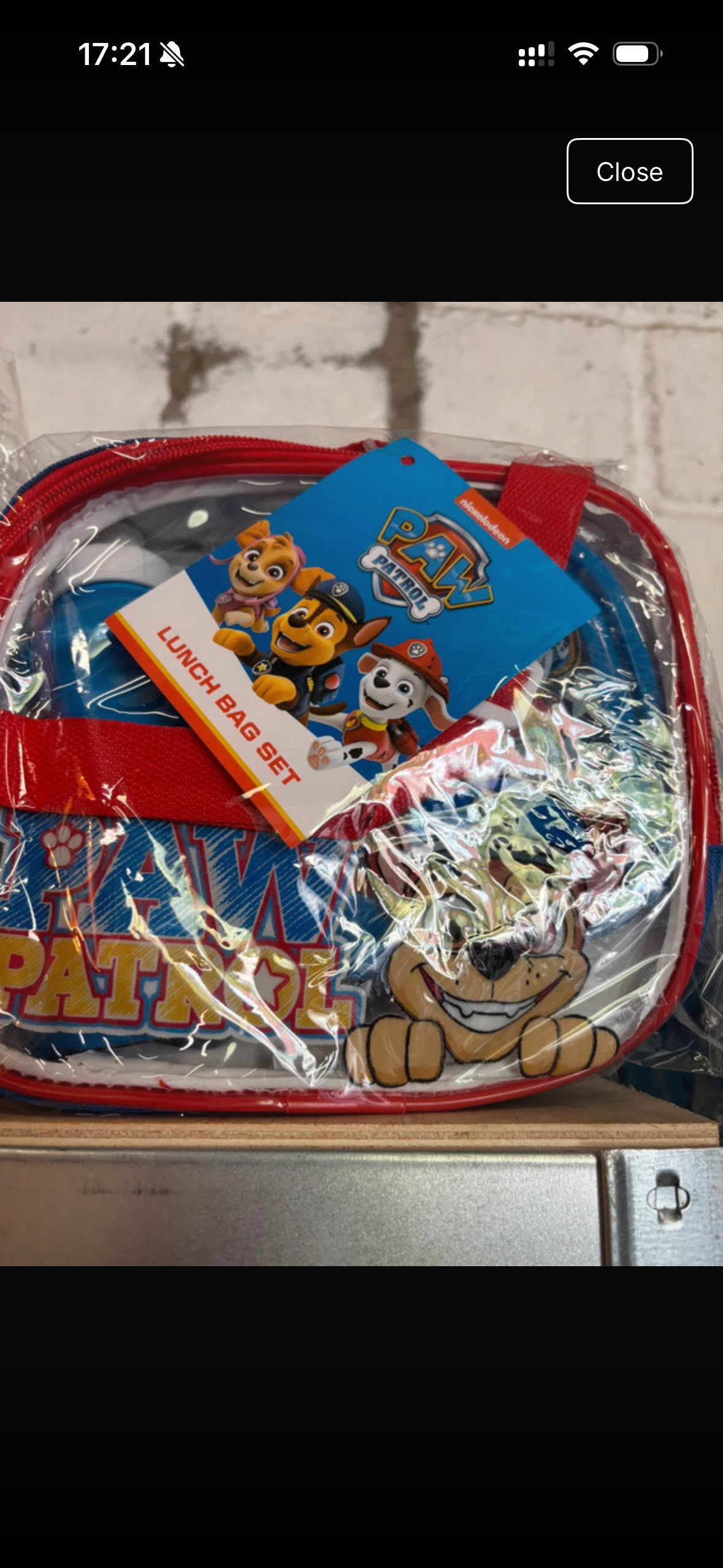 Paw patrol lunch bag, box and accessory